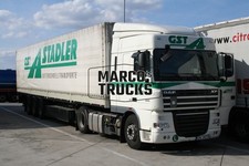 Foto camion DAF XF 105 460 scatola semirimorchio Polonia bianco GST ASTADLER GÜTE #d1eh
