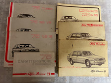 bundle cataloghi uso e manutenzione ALFA 75 TURBO vintage anni 80-90ca 