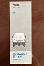 Brochure prezzi originale VW