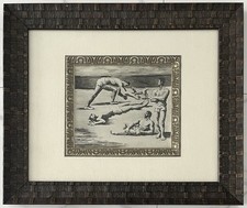 Litografia Pablo Picasso francobollo firmato e numerato anni 1900-70 cornice stupenda