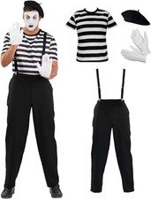 Costume da uomo artista mimo +