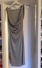 VESTITO ELEGANTE DONNA, NUOVO, BRAND LUISA SPAGNOLI, GRIGLIO TAGLIA S, BELLISIMO