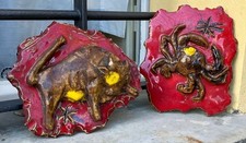 11 SEGNI ZODIACALI MATTEUCCI FAENZA ANNI ’40-’50 DESIGN POTTERY CERAMICA SINGOLA