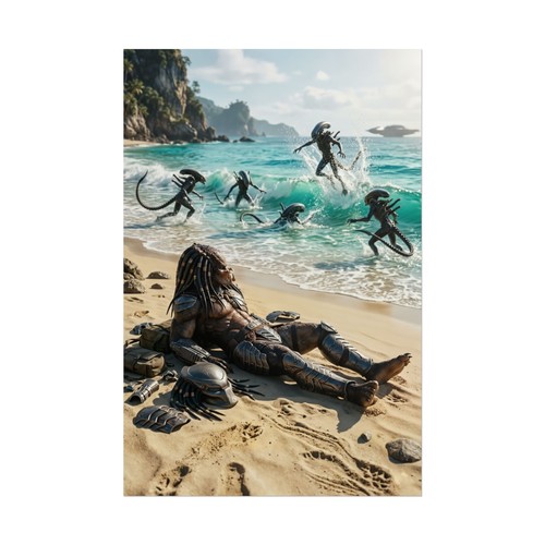 Poster predator beach - predator,