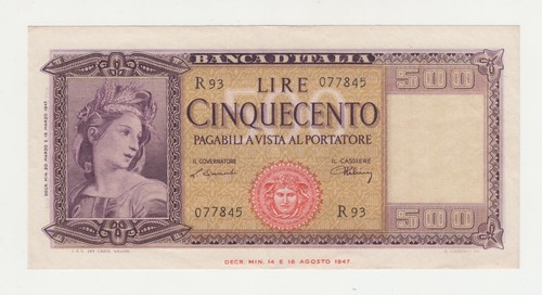 500 lire ornata - 500, di