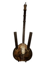 Liuto Inuit Artigianale Raro Strumento musicale tradizionale etnico in legno.