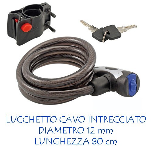Lucchetto bicicletta cavo - lucchetto,