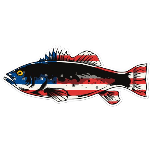 Bandiera americana pesce basso