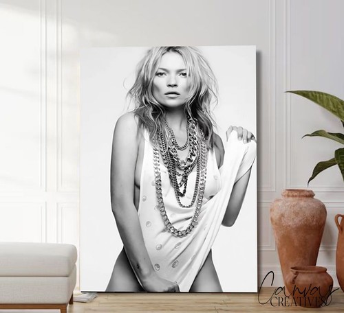 Quadro tela kate moss moda - quadro,