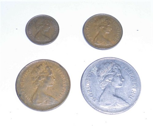 Lotto monete inglesi - inglesi, 1975