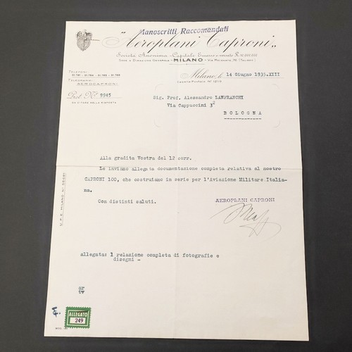Aeroplani caproni lettera - caproni,