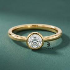 Anello minimalista - 1,00, ct.