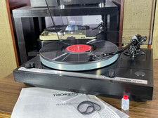 THORENS TD320 Giradischi SME 3009-R NERO Tonearm Record Player Set Testato Gi...