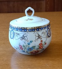 zuccheriera porcellana di qualità decoro stile floreale oro vecchio limoges