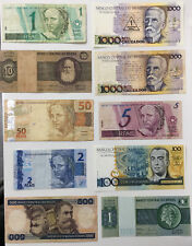 Brasile - Lotto banconote circolate da collezione- Anni e valori diversi