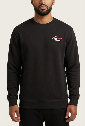Felpa tommy hilfiger nero - tommy,
