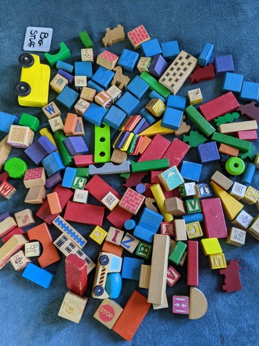 Lotto blocchi legno bambini - legno,