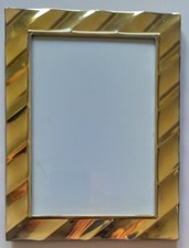 Elegante cornice in argento dorato per foto da 17x12 cm stile classico a losanga