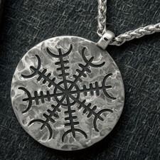 Collana con ciondolo in acciaio inox 316L Vegvisir vichinghi nord Scandinavia gioielli