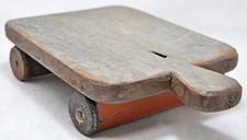 IN Legno Servizio Vassoio Su Ruote Mano Crafted Rustico Salvage Vecchio Legno