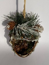 Pallina Natale Pigna Neve Pino