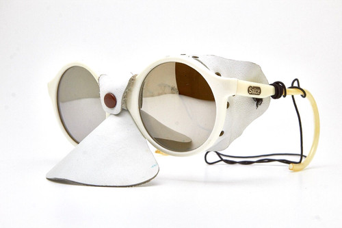 Round white sunglasses - round, salice