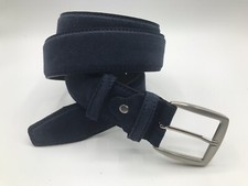 Cintura uomo in camoscio blu