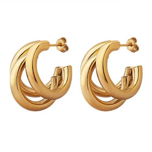 Orecchini cerchio multipli - a,