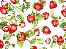 Tessuto e Tovaglie | Fantasia Fragole Tradizionale e Resinato | MADE IN ITALY