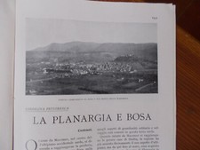 LA PLANARGIA E BOSA (Oristano) su rivista originale 1927 - TEMO