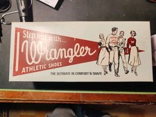 Scatola Scarpe Vintage Anni '60 WRANGLER (Scatola Vuota) X ESPOSIZIONE VETRINE