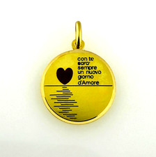 Ciondolo Oro 18Kt Medaglietta