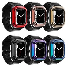 Per Apple Watch Cinturino Serie 9 8 7 41/45mm 6 5 4 SE 40 44 42mm Cassa Robusta Cinturino