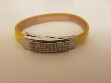 Bracciale ZOPPINI donna in pelle gialla acciaio brillanti. Prezzo originale 20€