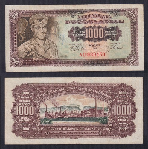Banconota jugoslavia 1000 - banconota,