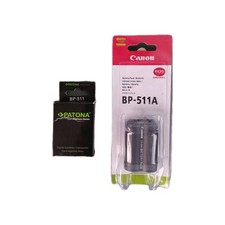 Batteria Canon BP-511 Genuine + Patona Premium BP-511