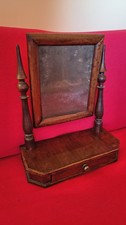 [S12] Antica Specchiera da Tavolo con Cassetto - Vintage Fine '800 / Primi '900