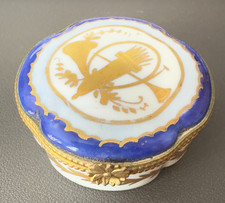 Portagioie porcellana oro blu