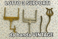3 supporti vintage per spartiti da parata per strumenti a fiato banda Collezione