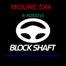 Adesivi Sticker antifurto BLOCK SHAFT Tuning Camion Camper Auto Moto gps tracker