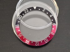 Ghiera COKE per rolex GMT master in Alluminio. 38 mm. (NERO e ROSSO)