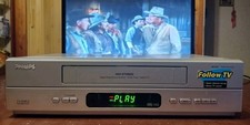 PHILIPS VR-550 VIDEOREGISTRATORE VHS 6 TESTINE STEREO REVISIONATO + TELECOMANDO 