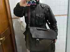 BARBOUR Shoulder Messenger Travel Sport Bag Waxed Cotton & Leather