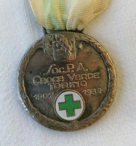 Medaglia croce verde torino - verde,