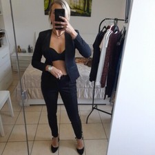 Completo elegante da donna pantaloni e giacca BEBE taglia 0 XS-S