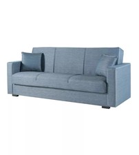 DIVANO LETTO "AFRODITE" 3 POSTI IN TESSUTO GRIGIO-BLU 212X80X87 CM