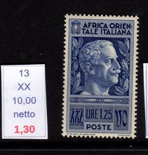 Africa Orientale italiana soggetti vari lire 1.25  nuovi gomma integra mnh