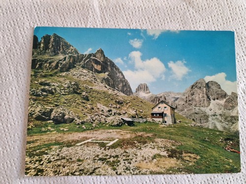 Cartolina rifugio roda vael - rifugio,