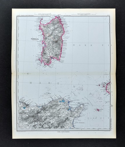 1892 mappa stieler sardegna - 1892,