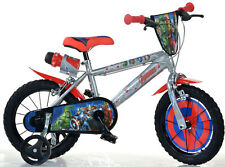 Bici avengers 16 per bambino con scudo rotelle borraccia parafanghi Dino Bikes